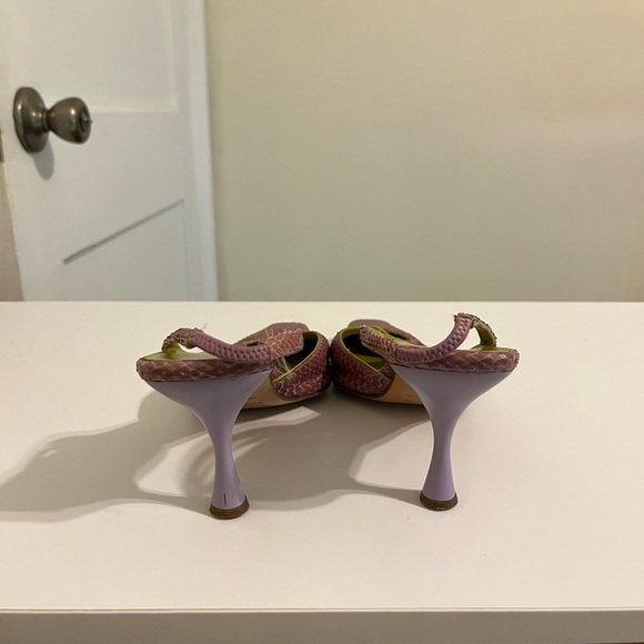 Vintage Sergio Rossi Python Slingback Heels - Picture 6 of 8